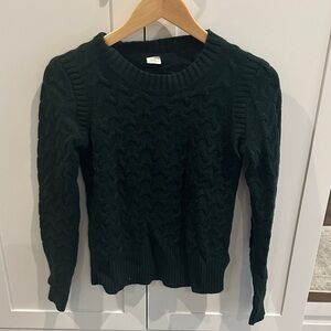 J. Crew Women's Cable Knit Sweater - Deep Green
